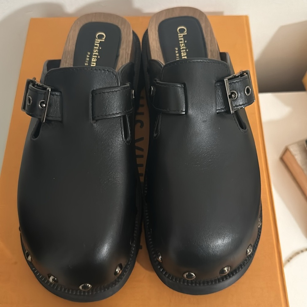 Dior leather studded accent mules - Picture 15 of 17